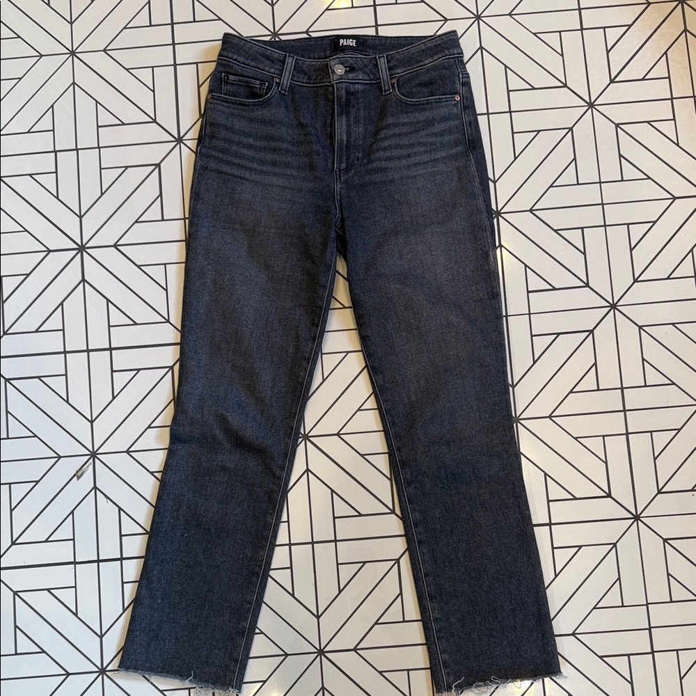 PAIGE Women's Dark Wash Cropped Jeans